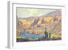 Painting of Canyon Lands-null-Framed Art Print