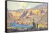 Painting of Canyon Lands-null-Framed Stretched Canvas