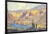 Painting of Canyon Lands-null-Framed Art Print