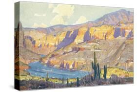 Painting of Canyon Lands-null-Stretched Canvas