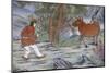 Painting of catching the Ox, from the ten Ox Herding Pictures of Zen Buddhism-Godong-Mounted Photographic Print