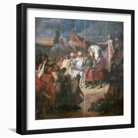 Painting of Charlemagne, 8th century-Ary Scheffer-Framed Giclee Print