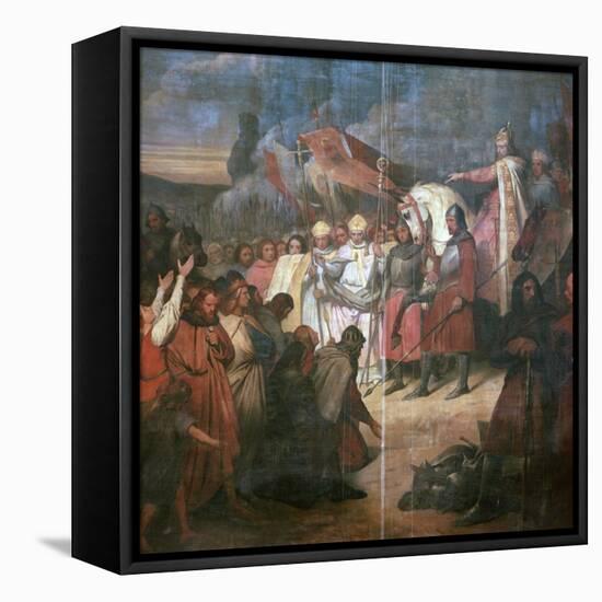 Painting of Charlemagne, 8th century-Ary Scheffer-Framed Stretched Canvas