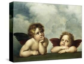 Painting of Cherubim After a Detail of Sistine Madonna-Raphael-Stretched Canvas