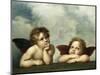 Painting of Cherubim After a Detail of Sistine Madonna-Raphael-Mounted Giclee Print