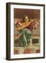 Painting of Child Playing Italian Lute-null-Framed Art Print
