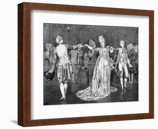 Painting of Couples Dancing the Minuet-null-Framed Giclee Print