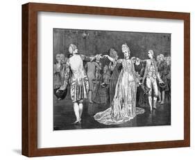 Painting of Couples Dancing the Minuet-null-Framed Giclee Print