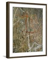 Painting of Dancing Figures at Nourlangie Rock, Australia-Robert Francis-Framed Photographic Print