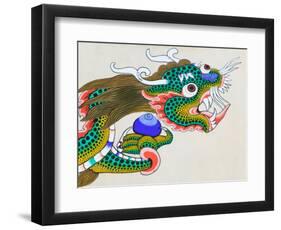 Painting of Dragon, Thimphu, Bhutan-Keren Su-Framed Photographic Print