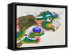 Painting of Dragon, Thimphu, Bhutan-Keren Su-Framed Stretched Canvas