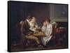 Painting of Family Game of Checkers, Ca 1803-Louis Leopold Boilly-Framed Stretched Canvas