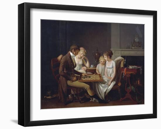 Painting of Family Game of Checkers, Ca 1803-Louis Leopold Boilly-Framed Giclee Print