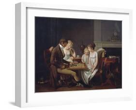 Painting of Family Game of Checkers, Ca 1803-Louis Leopold Boilly-Framed Giclee Print