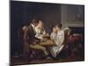 Painting of Family Game of Checkers, Ca 1803-Louis Leopold Boilly-Mounted Giclee Print