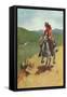 Painting of Galloping Cowgirl-null-Framed Stretched Canvas