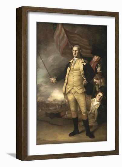 Painting of General George Washington at the Battle of Princeton-Stocktrek Images-Framed Art Print