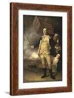 Painting of General George Washington at the Battle of Princeton-Stocktrek Images-Framed Art Print