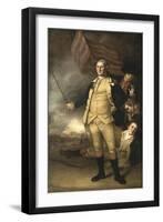 Painting of General George Washington at the Battle of Princeton-Stocktrek Images-Framed Art Print