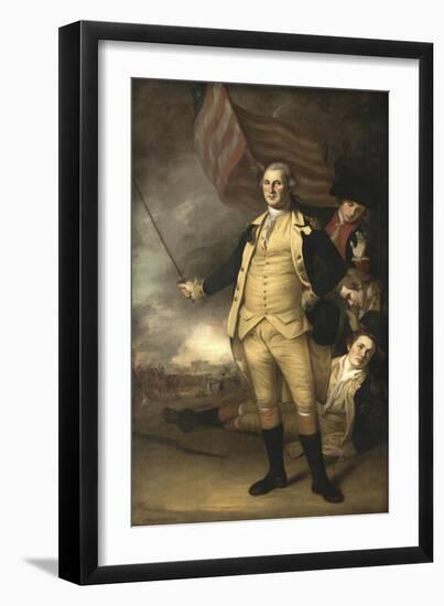 Painting of General George Washington at the Battle of Princeton-Stocktrek Images-Framed Art Print