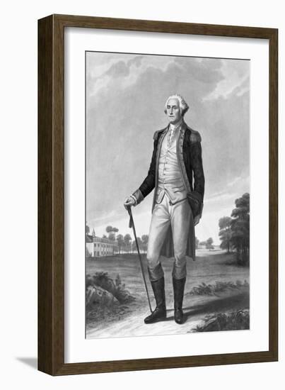 Painting of George Washington by George Hicks-null-Framed Giclee Print