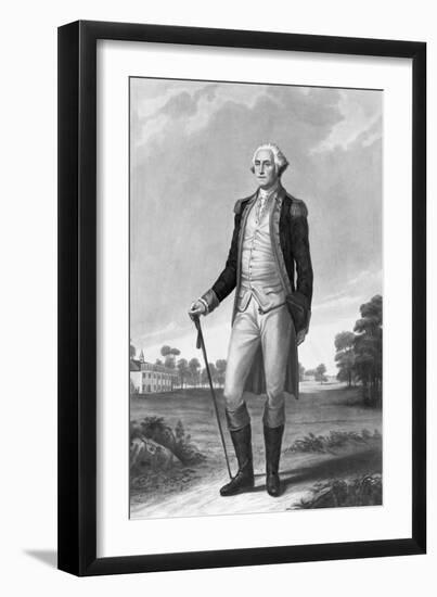 Painting of George Washington by George Hicks-null-Framed Giclee Print