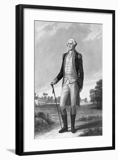 Painting of George Washington by George Hicks-null-Framed Giclee Print