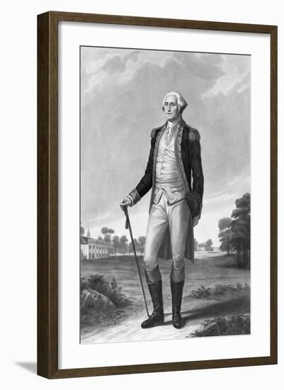 Painting of George Washington by George Hicks-null-Framed Giclee Print