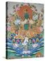 Painting of Green Tara, Buddhist Symbol of Prosperity, Kopan Monastery, Kathmandu, Nepal, Asia-Godong-Stretched Canvas