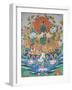 Painting of Green Tara, Buddhist Symbol of Prosperity, Kopan Monastery, Kathmandu, Nepal, Asia-Godong-Framed Photographic Print