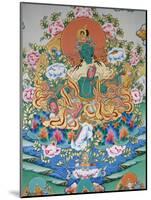 Painting of Green Tara, Buddhist Symbol of Prosperity, Kopan Monastery, Kathmandu, Nepal, Asia-Godong-Mounted Photographic Print