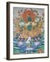 Painting of Green Tara, Buddhist Symbol of Prosperity, Kopan Monastery, Kathmandu, Nepal, Asia-Godong-Framed Photographic Print