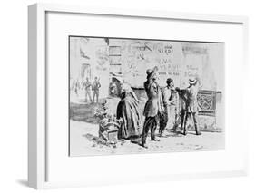 Painting of Italians Writing Viva Verdi on a Wall-null-Framed Giclee Print