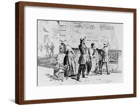 Painting of Italians Writing Viva Verdi on a Wall-null-Framed Giclee Print