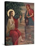 Painting of Jesus and the Samaritan Woman, St. Anthony Coptic Church, Jerusalem, Israel-Godong-Stretched Canvas