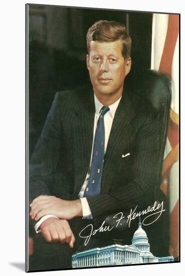 Painting of John F. Kennedy-null-Mounted Art Print