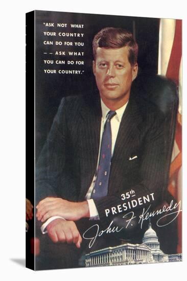 Painting of John F. Kennedy-null-Stretched Canvas