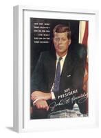 Painting of John F. Kennedy-null-Framed Art Print