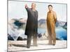 Painting of Kim Jong Il and Kim Il Sung, Pyongyang, Democratic People's Republic of Korea, N. Korea-Gavin Hellier-Mounted Photographic Print