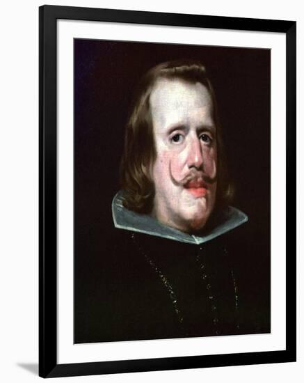 Painting of King Phillip IV of Spain, 16th century.  Artist: Diego Velasquez-Diego Velasquez-Framed Giclee Print