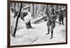 Painting of Lewis and Clark Attacked by Bears-Alfred Russell-Framed Giclee Print