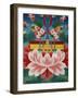 Painting of Lotus Flower, Sword of Knowledge and Sacred Text, Kopan Monastery, Kathmandu-Godong-Framed Photographic Print