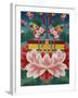 Painting of Lotus Flower, Sword of Knowledge and Sacred Text, Kopan Monastery, Kathmandu-Godong-Framed Photographic Print