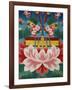 Painting of Lotus Flower, Sword of Knowledge and Sacred Text, Kopan Monastery, Kathmandu-Godong-Framed Photographic Print