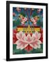 Painting of Lotus Flower, Sword of Knowledge and Sacred Text, Kopan Monastery, Kathmandu-Godong-Framed Photographic Print