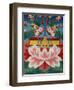 Painting of Lotus Flower, Sword of Knowledge and Sacred Text, Kopan Monastery, Kathmandu-Godong-Framed Premium Photographic Print