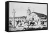 Painting of Mission Santa Clara De Asis in the Old Days-null-Framed Stretched Canvas