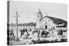 Painting of Mission Santa Clara De Asis in the Old Days-null-Stretched Canvas