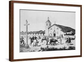 Painting of Mission Santa Clara De Asis in the Old Days-null-Framed Giclee Print