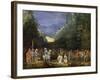 Painting of Mountain Landscape with Return of Jephthah-Pieter Schoubroeck-Framed Giclee Print